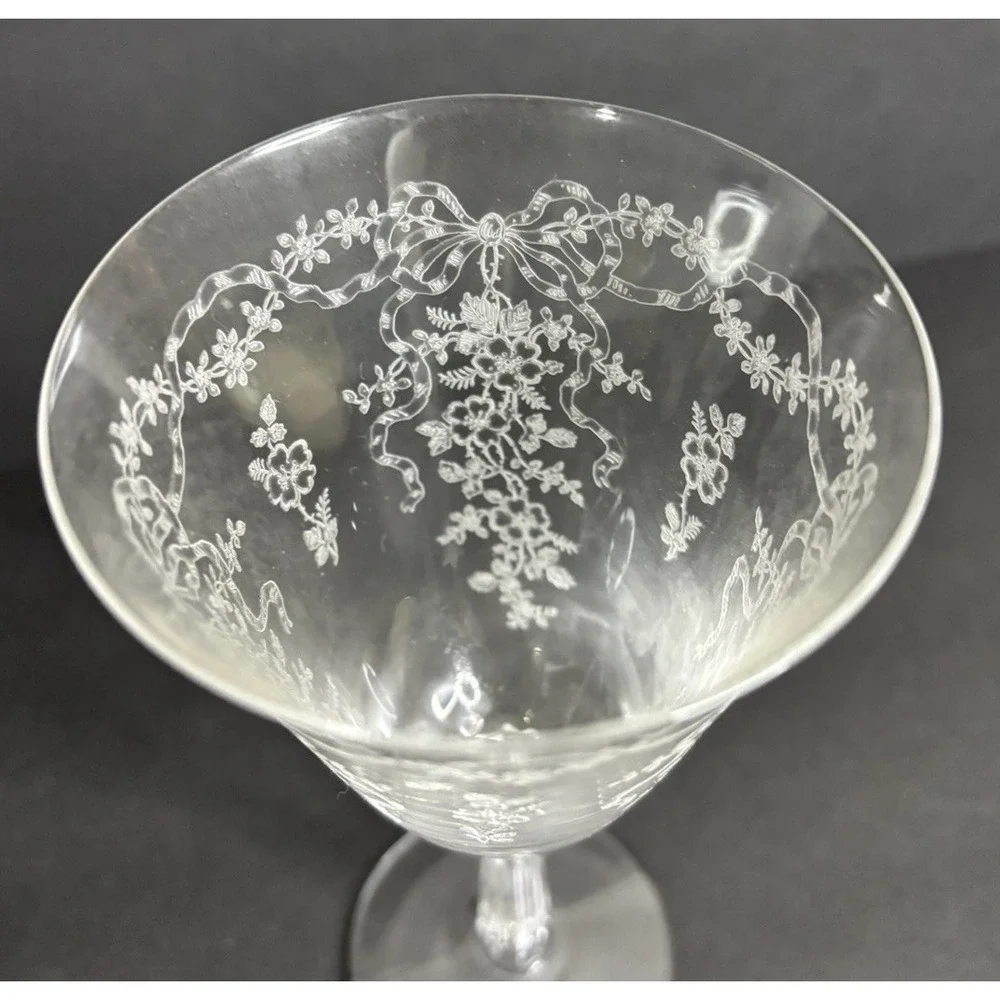 2 Fostoria Romance Water Goblets 7 1/2